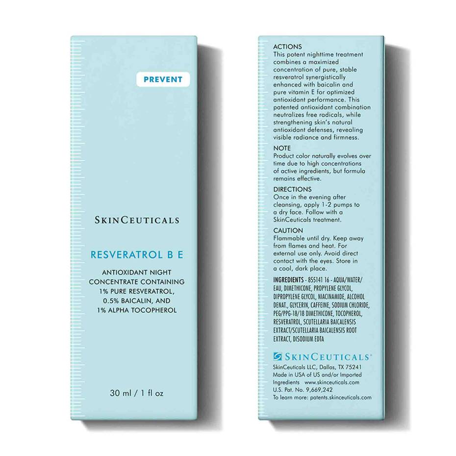 Resveratrol serum product comparison and packaging
