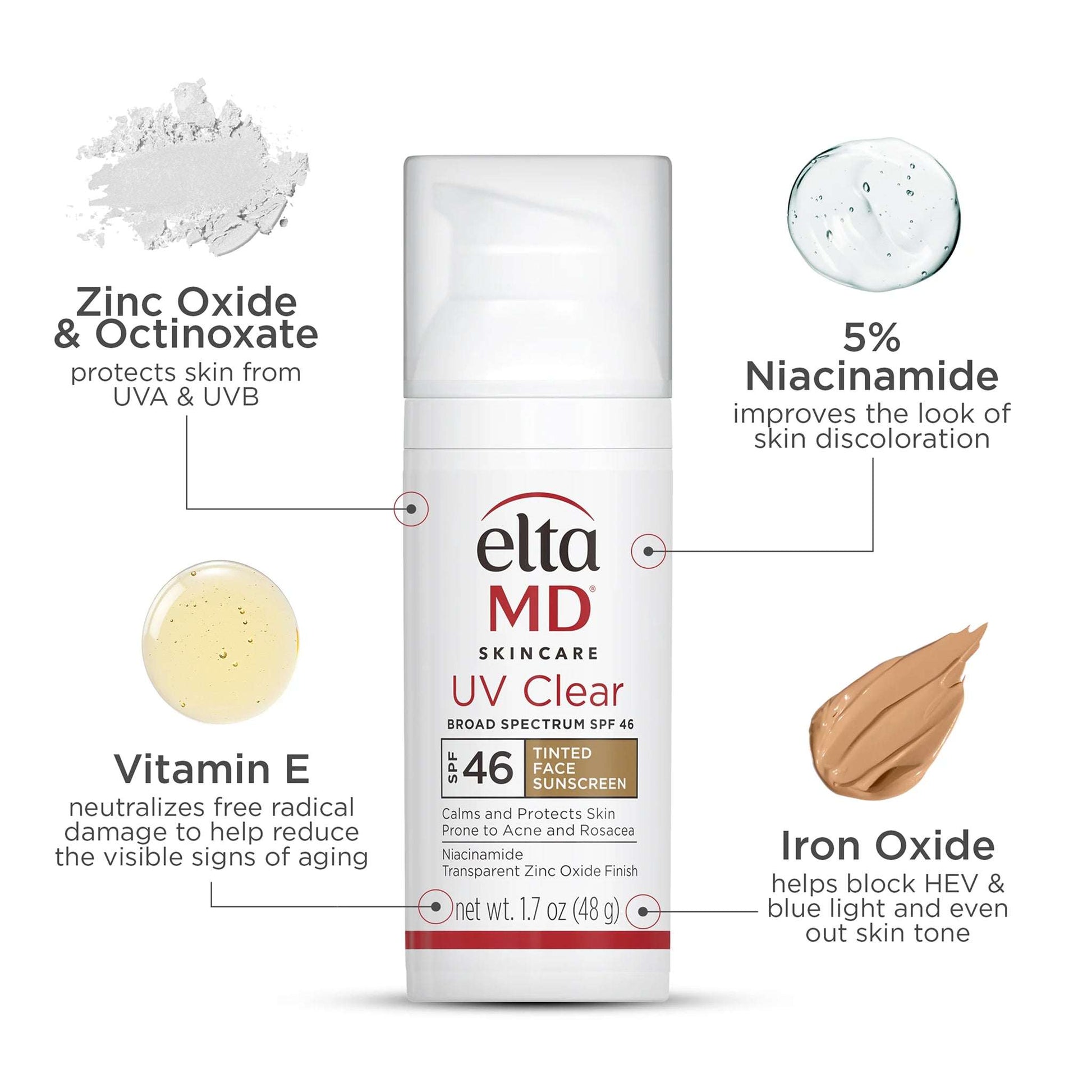 Elta MD UVCLEARTINTEDBroadSpectrumSPF46