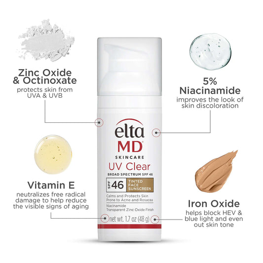 Elta MD UVCLEARTINTEDBroadSpectrumSPF46
