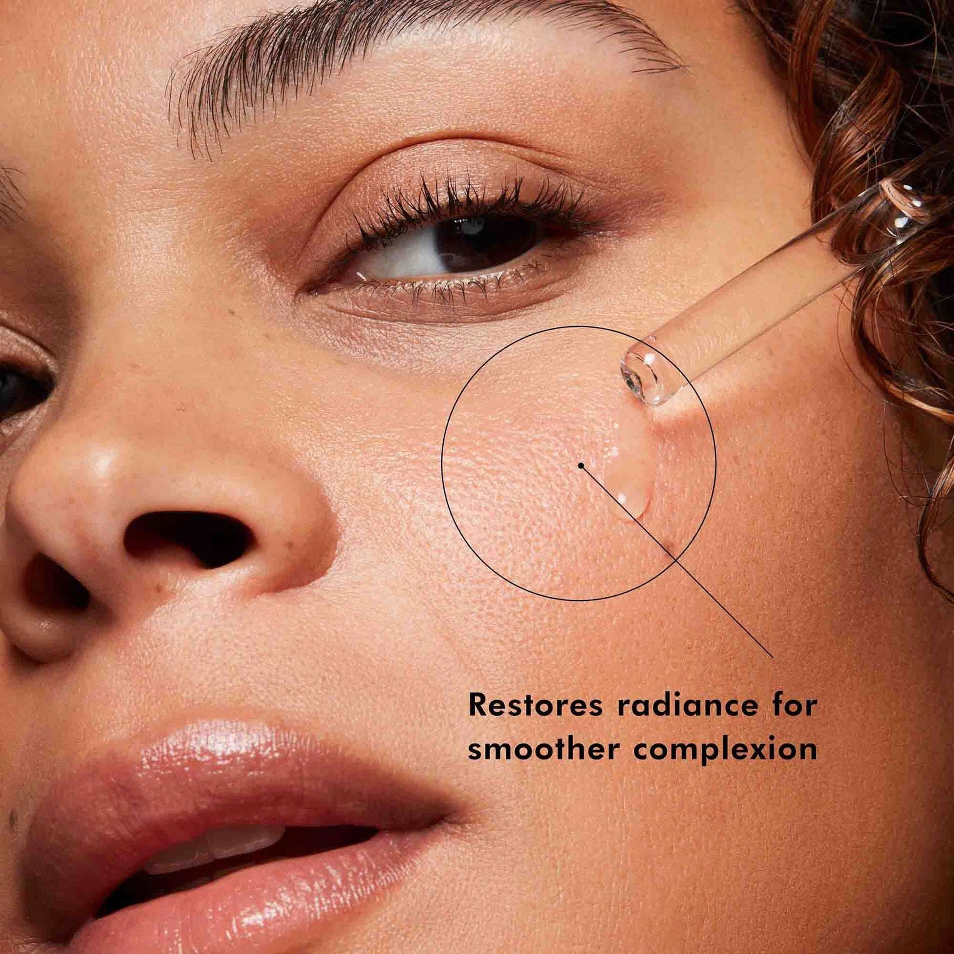 Hydrating B5 gel on skin - hyaluronic acid treatment