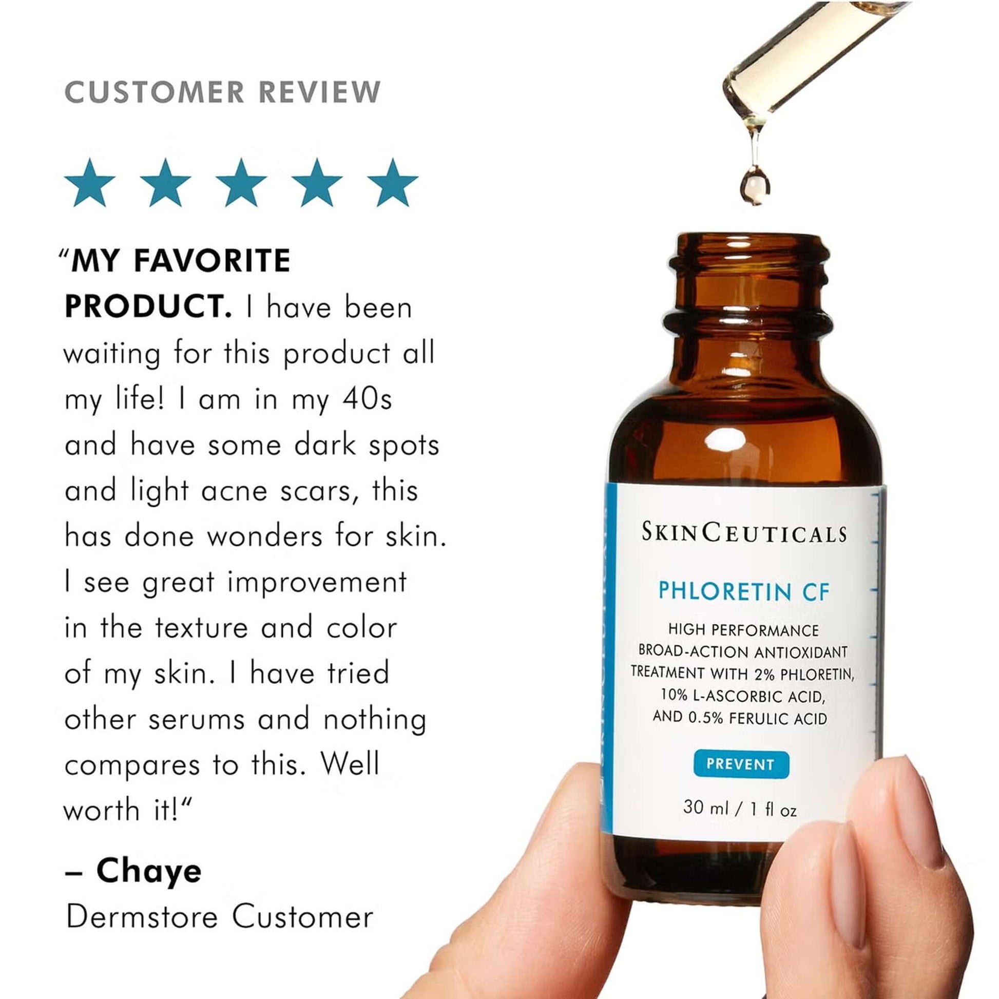 Phloretin CF antioxidant serum customer review application